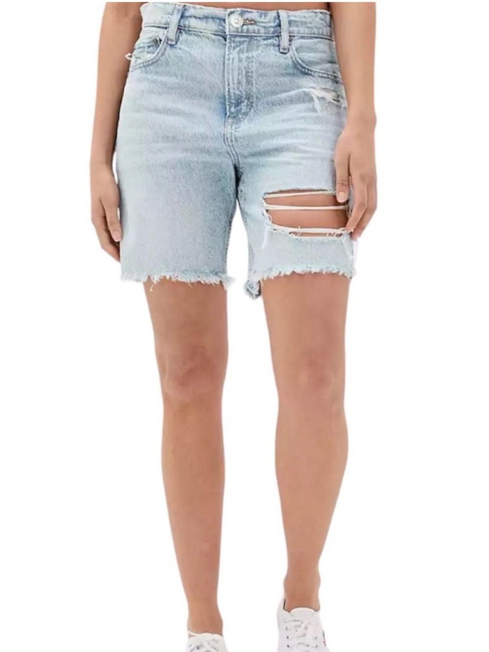 AE Low-Rise Denim Baggy Skater Short
